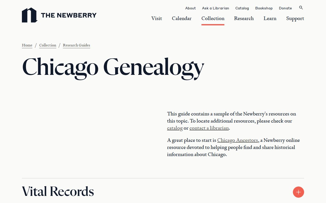 Newberry Chicago genealogy guide listing Cook County city directory resources