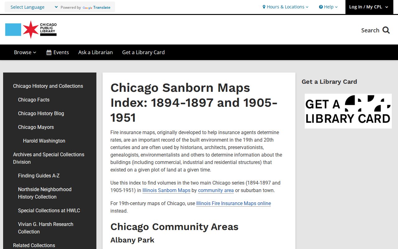 Cook County previous residents research with Chicago Sanborn maps